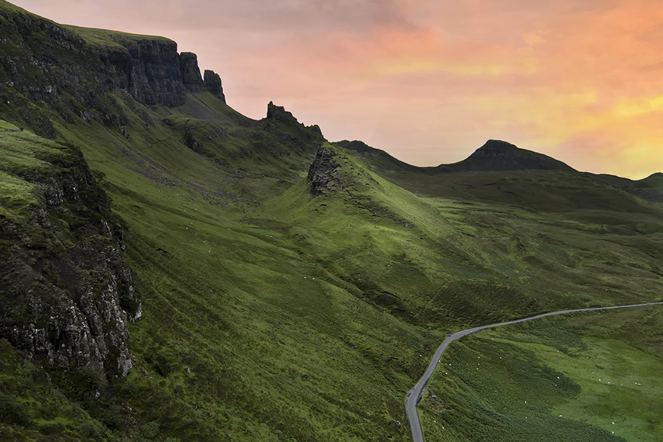 View of Trotternish sunset